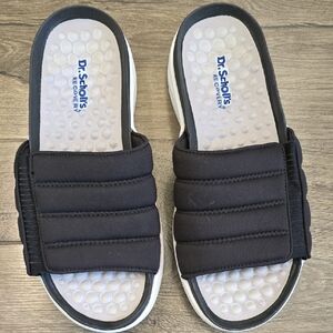NWOT Dr. Scholl's Black Recovery Slides